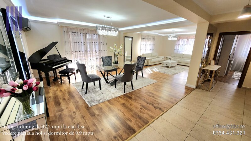 Vila lux, 350mpu, S+P+E+M, 2 garaje, crama, office, 2 bucatarii, 2 intrari